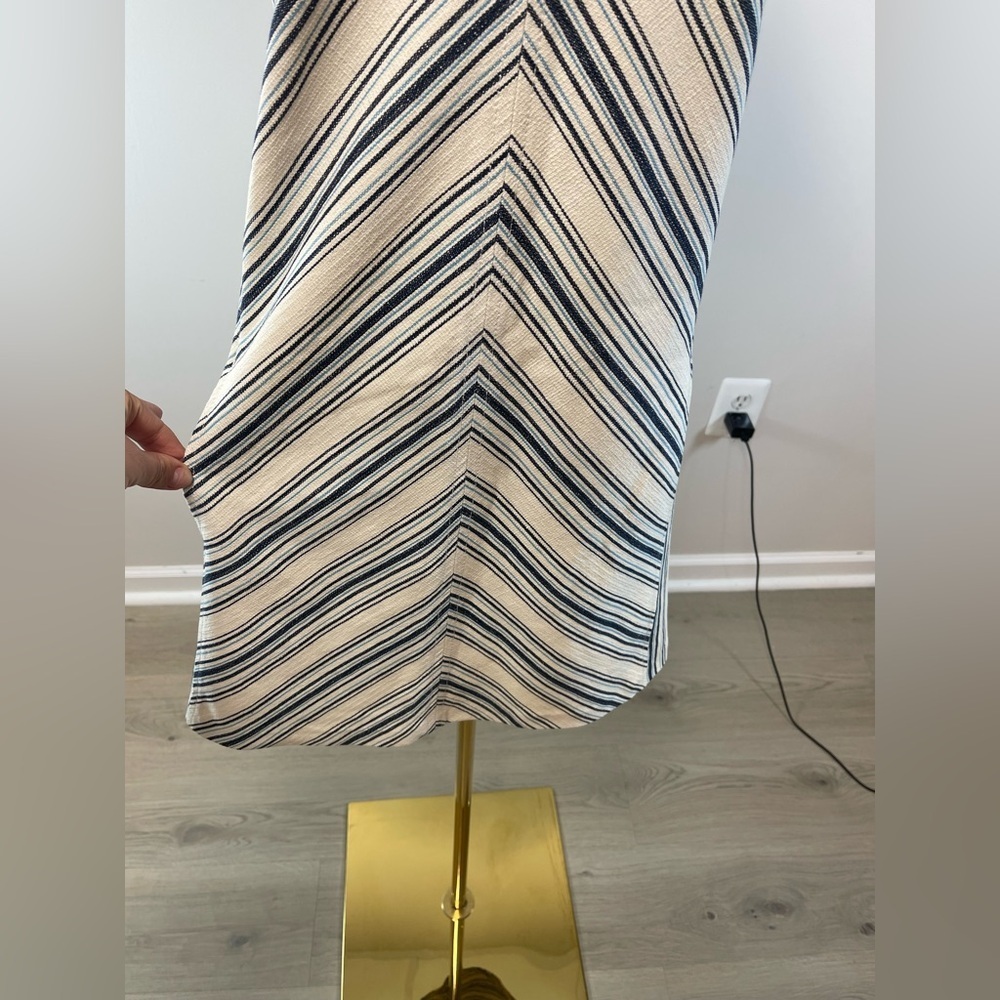 See By Chloe Cotton Linen Mix Stripe Shift Dress - Picture 5 of 16
